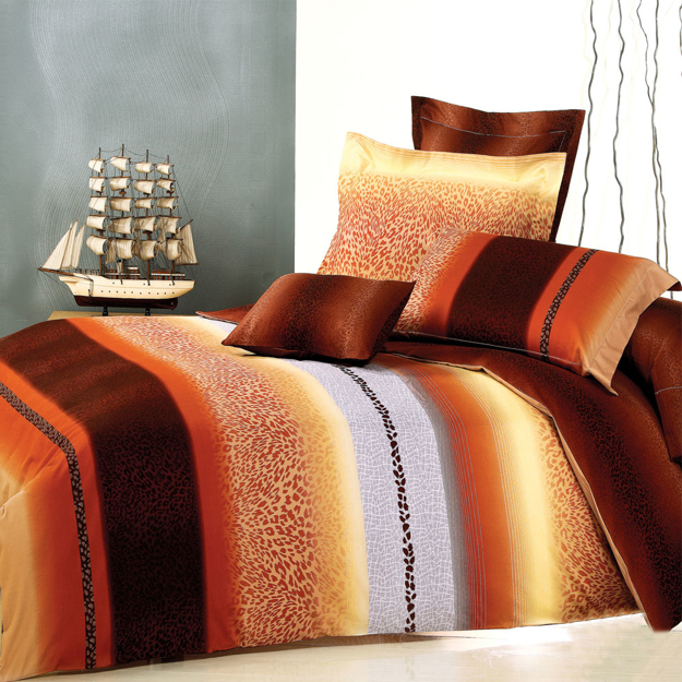Picture of Family Bed Coverlet Set Cotton Satin 3 Pieces  double Size 240x240 model 4004