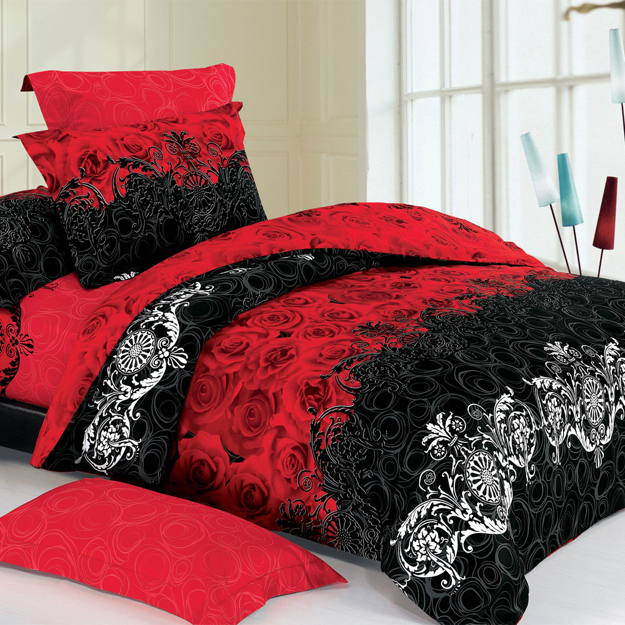 Picture of Family Bed Coverlet Set Cotton Satin 3 Pieces  double Size 240x240 model 4011