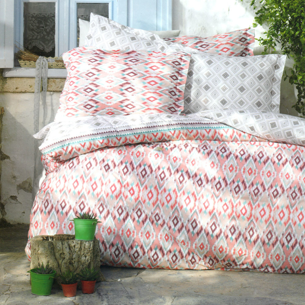 Picture of Family Bed Coverlet Set, Printed Cotton Touch 70% Cotton Single 2Pieces Size 160 x 240  model 165