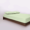 Picture of BedNHome Fitted bed sheet set- Green 160 cm