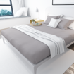 Picture of BedNHome Fitted bed sheet set- Light Gray 160 cm