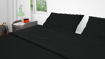 Picture of BedNHome Fitted bed sheet set- Black 140 cm