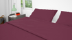 Picture of BedNHome Fitted bed sheet set- Maroon 100 cm