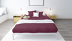 Picture of BedNHome Fitted bed sheet set- Maroon 160 cm