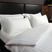 Picture of BedNHome Duvet cover set- Satin, Stripe, White Double
