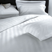 Picture of BedNHome Duvet cover set- Satin, Stripe, White Double