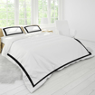 Picture of BedNHome Decorative White duvet cover, Outer Border design Double