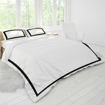 Picture of BedNHome Decorative White duvet cover, Outer Border design Single