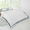 Picture of BedNHome Decorative White duvet cover, Outer Border design Single