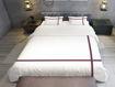 Picture of BedNHome Decorative white duvet cover, Cross design Double