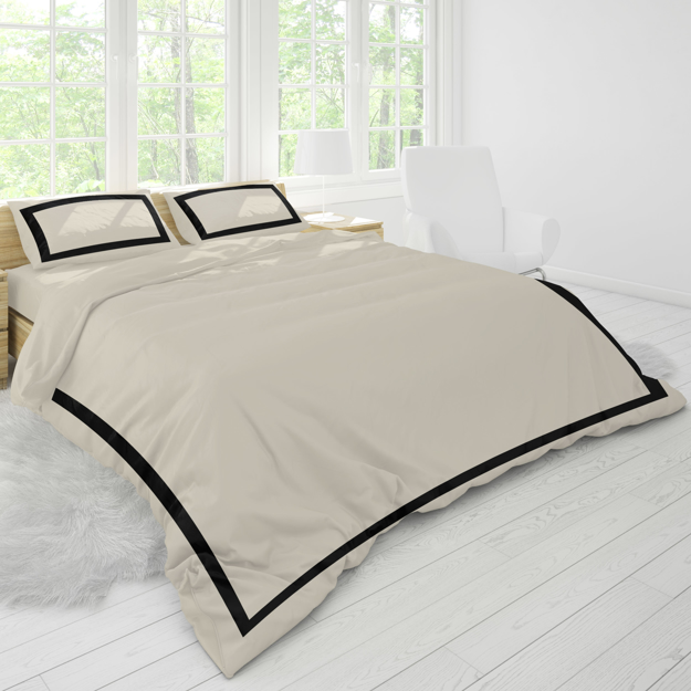Picture of BedNHome Decorative Ivory duvet cover, Outer Border design Double