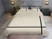 Picture of BedNHome Decorative Ivory duvet cover, Cross design Duble
