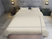 Picture of BedNHome Decorative Ivory duvet cover, Cross design Duble