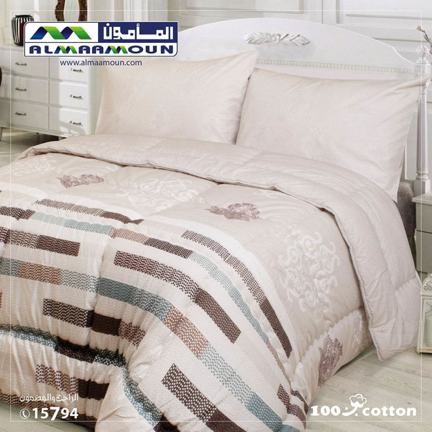 Picture of Al Maamoun Coverlet Set 100% Cotton Plain3 Pieces Size  240x240 model 2140