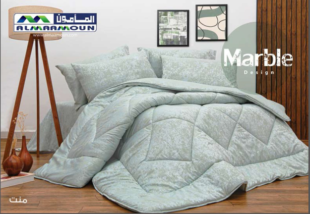 Picture of Al Maamoun Marble Quilt Double Mint